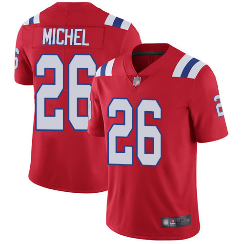 New England Patriots Football #26 Vapor Untouchable Limited Red Men Sony Michel Alternate NFL Jersey->new england patriots->NFL Jersey